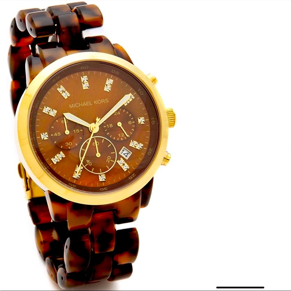 Michael kors tortoise shell watch